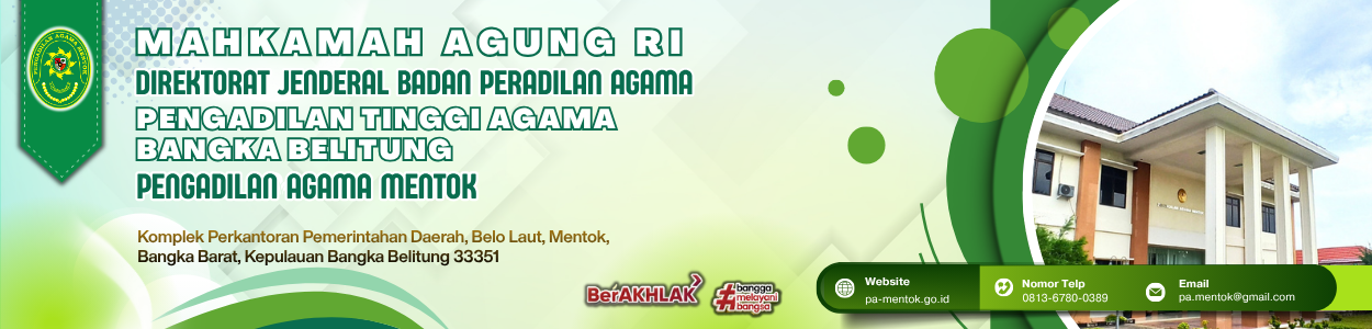 Banner Pengadilan Agama Mentok